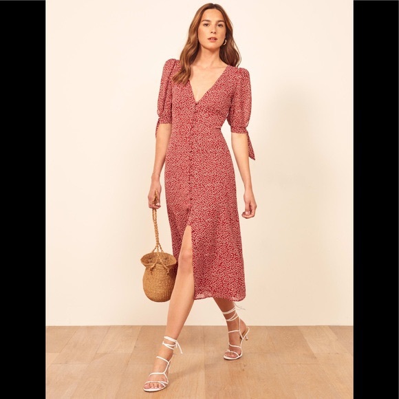 Reformation Dresses & Skirts - Reformation Red Floral Bryar Dress- Dakota size 0